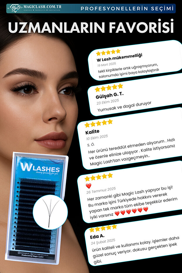 3D W Lash Volume Ipek Kirpik Mini Başlangıç Seti - 6