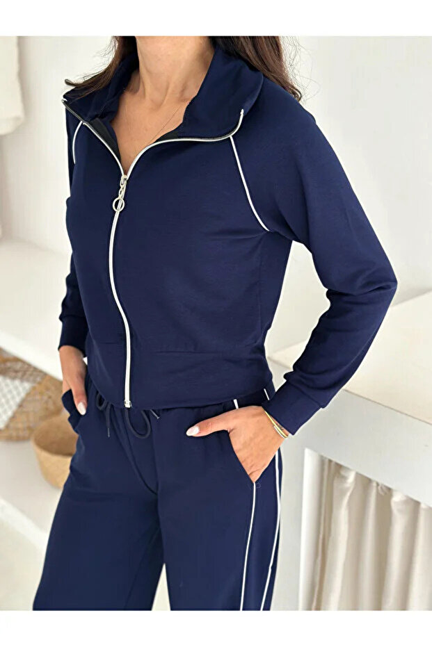 Modal Fabric Striped Tracksuit Set