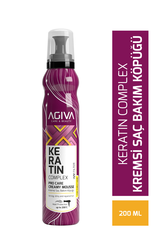 Agiva Care&Beauty Keratin Pro Care Saç Şekillendirici Onarıcı ve Isı Koruyucu Saç Köpüğü