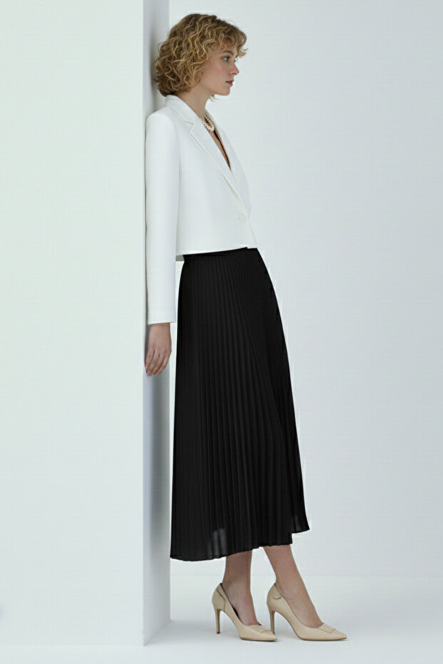 Piliseli Etek Siyah 4560 - 2