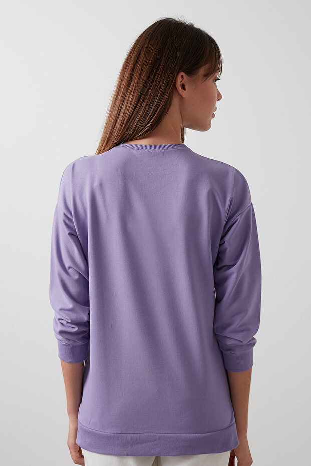 Pamuklu Regular Fit Bisiklet Yaka Basic Sweat SWEAT 5863569 - 5