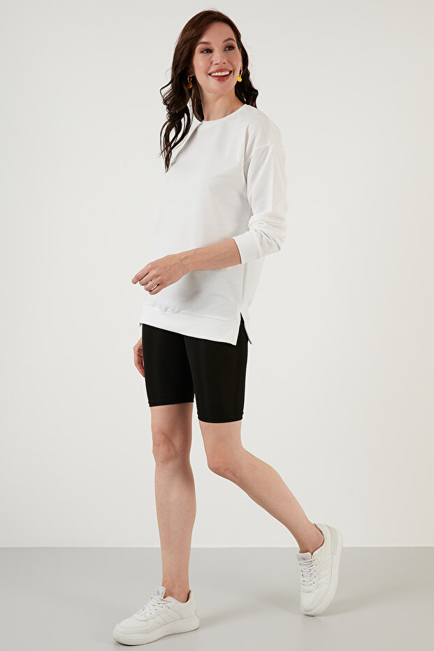 Pamuklu Regular Fit Bisiklet Yaka Basic Sweat SWEAT 5863569 - 4