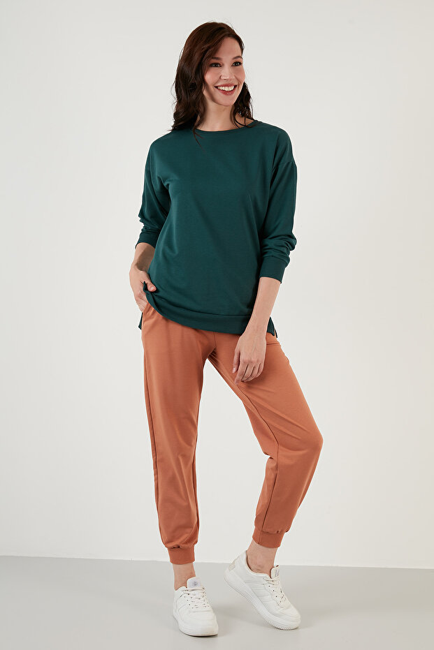 Pamuklu Regular Fit Bisiklet Yaka Basic Sweat SWEAT 5863569 - 4