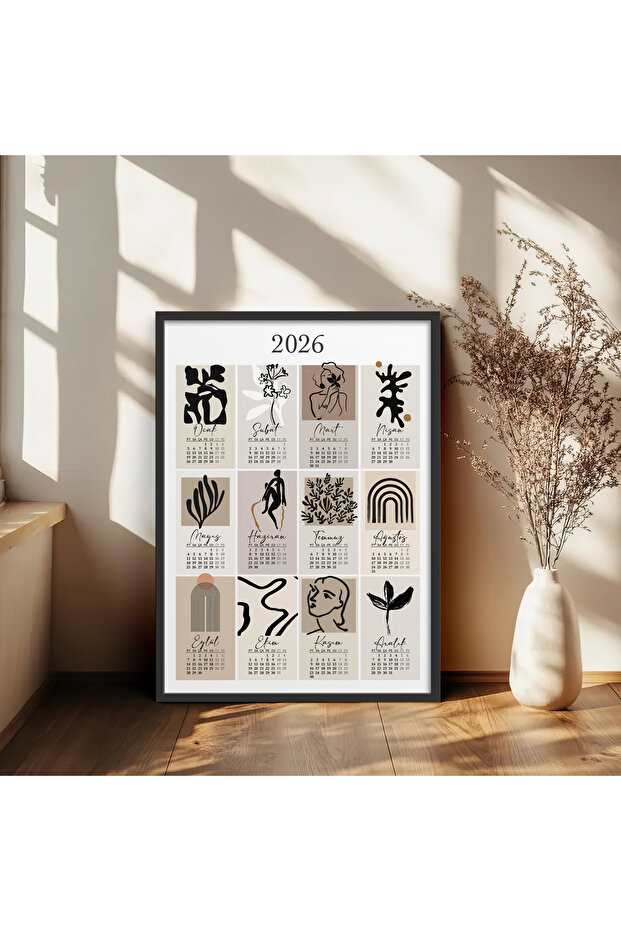 Framed Single Calendar Table Poster Table Tk/191 - 2