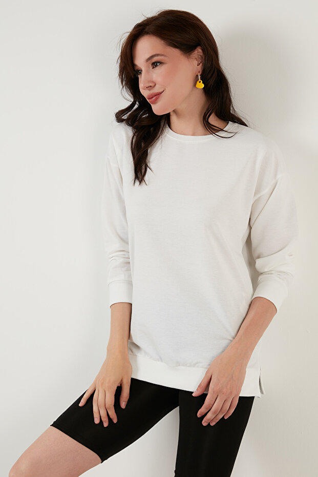 Pamuklu Regular Fit Bisiklet Yaka Basic Sweat SWEAT 5863569 - 1