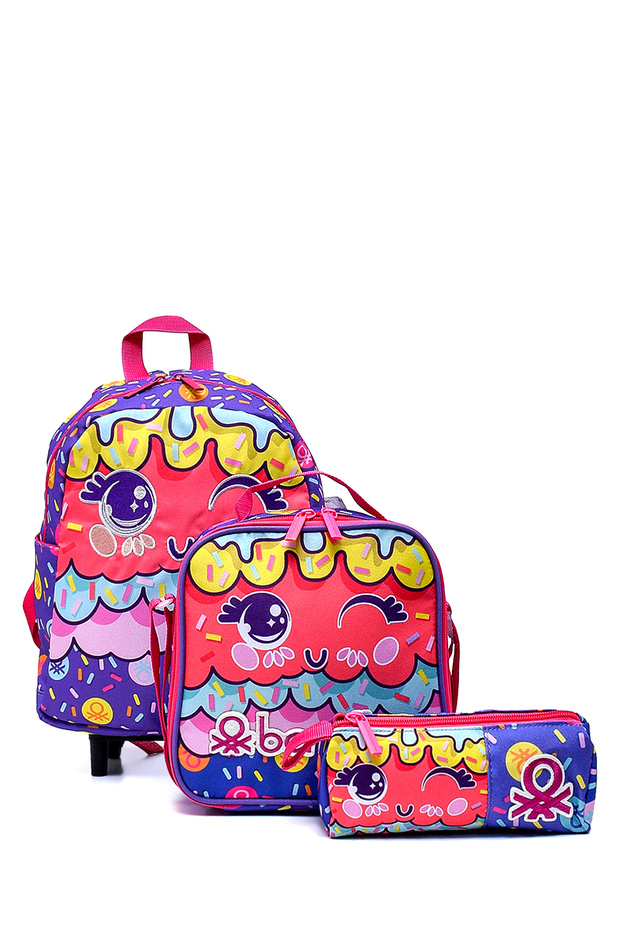 Benetton unit colors wheeled kindergarten backpack set bnt-788183