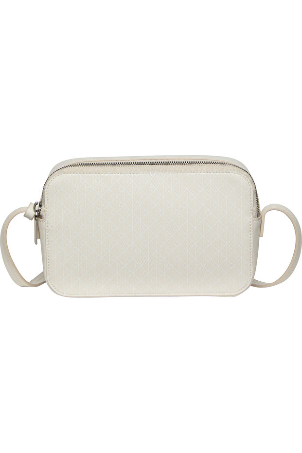 Emblem Printed Long Camera Women's Khaki Crossbody Bag Lv04F3268G-2Xb