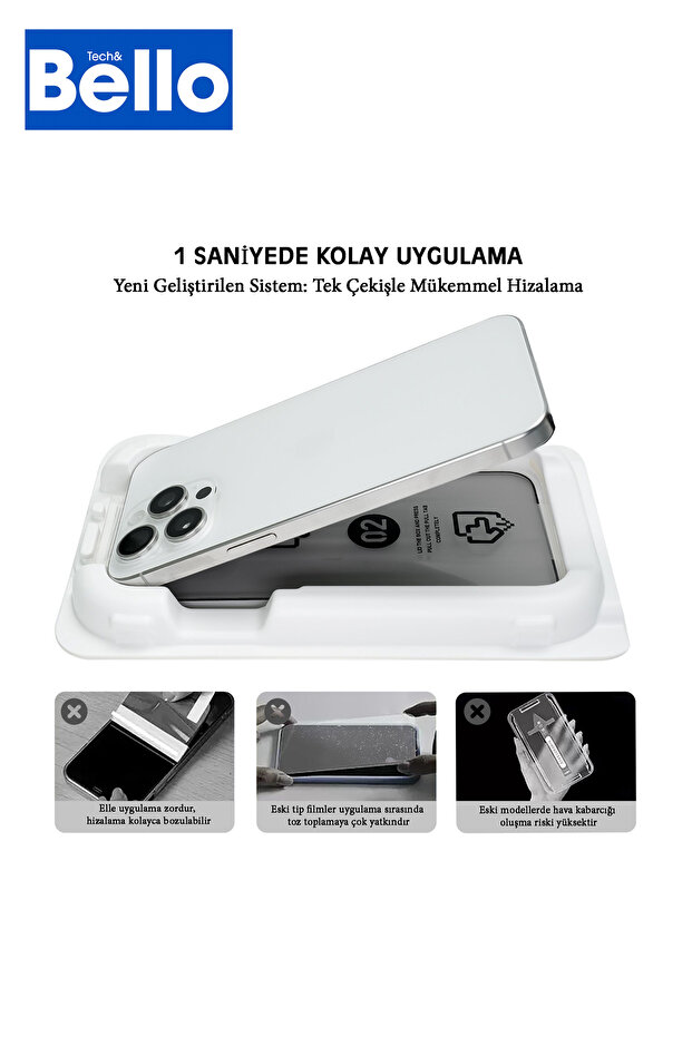 واقي شاشة ماجيك بوكس ​​غافييت يغطي الشاشة بالكامل مع جهاز سهل التركيب متوافق مع آيفون 14 - 13 - 6