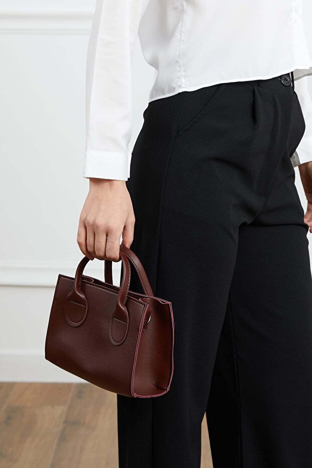 Box Crossbody Bag Burgundy