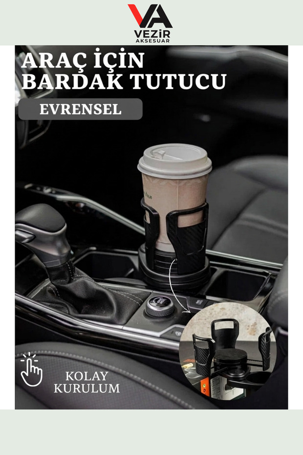 Universal In-Car Multi-Purpose Cup Holder – 360 °   Swivel, Expandable, Abs Durable Try99941