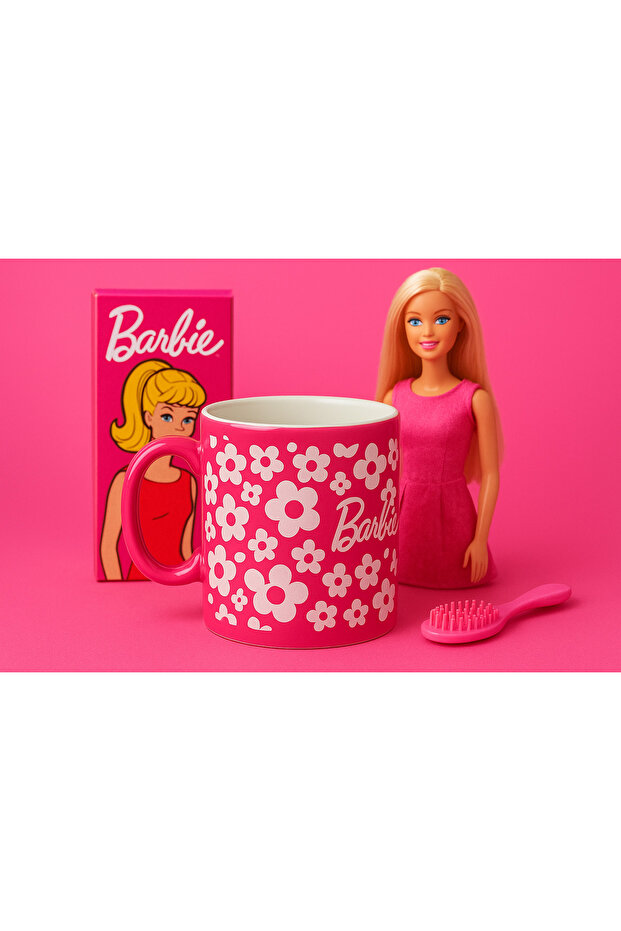 Daisy Patterned Ceramic Mug - 330 ml | Sparkling Pink - 3