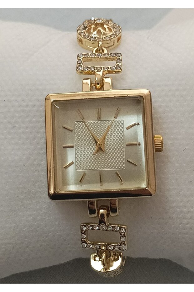 Women's Elegant Wristwatch- Square Dial, Rhinestone Bracelet, Stylish Model, Boxed