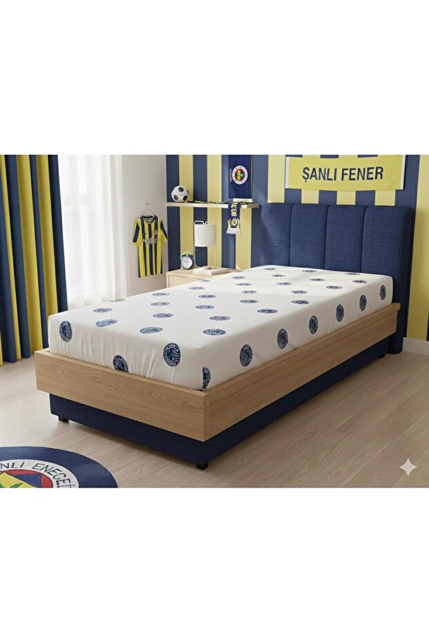 Fenerbahçe Logo Elastic Sheet Single Size 100X200 Dimension