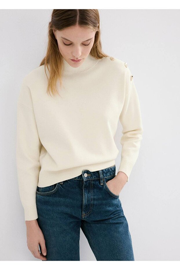 Strass taşlı triko kazak - 1