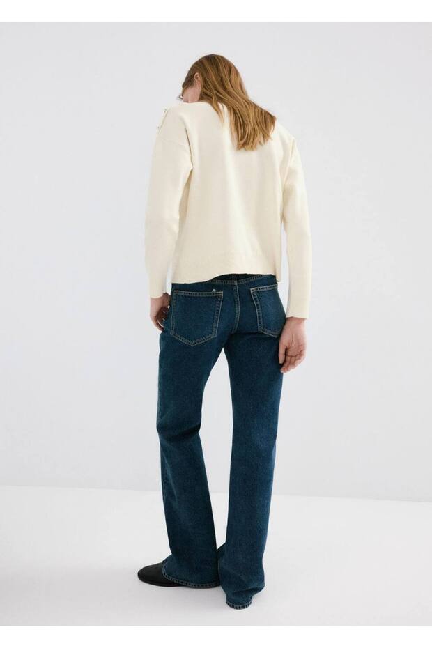 Strass taşlı triko kazak - 4