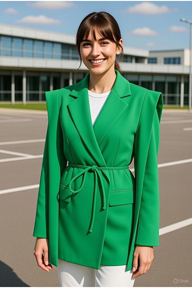 Zaven Omzu Belted Blazer Jacket Tns-4395