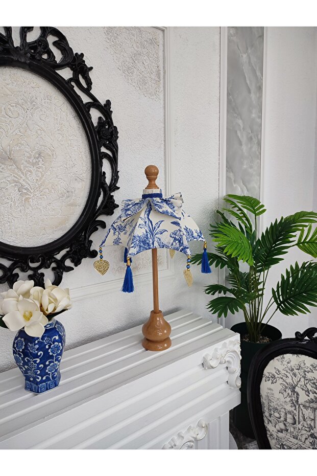 Bleu blanc Bali şemsiyesi - 6