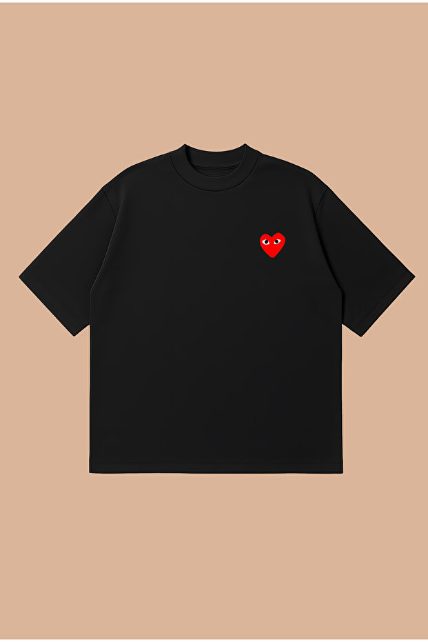Comme Des Garçons Oversized Unisex Cotton Breathable Thick Fabric T-shirt