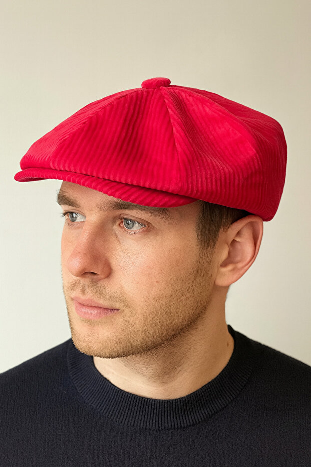 Winter Velvet English Cap Peaky Blinders Model Men's Cap Draped Velvet Cap