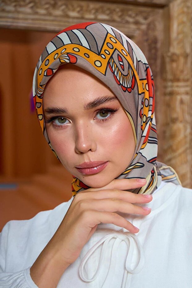 مجموعة مراكش وشاح ناعم برتقالي مينك 1202-03