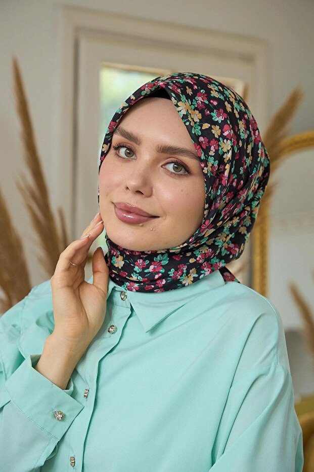 مجموعة Summer Sparkle Collection وشاح ناعم أسود أصفر 1191-01