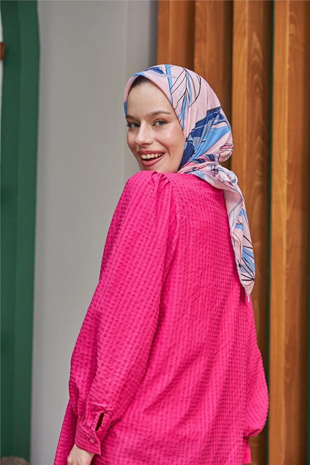 وشاح فيسكوز قطني من مسحوق اللوتس