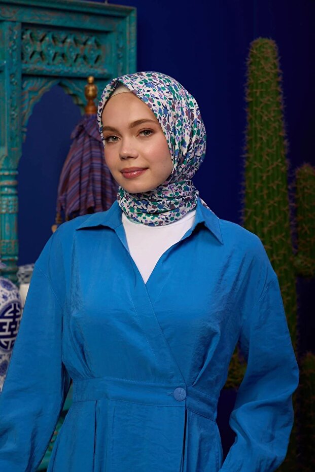 مجموعة مراكش وشاح ناعم أخضر موس وردي 1193-06