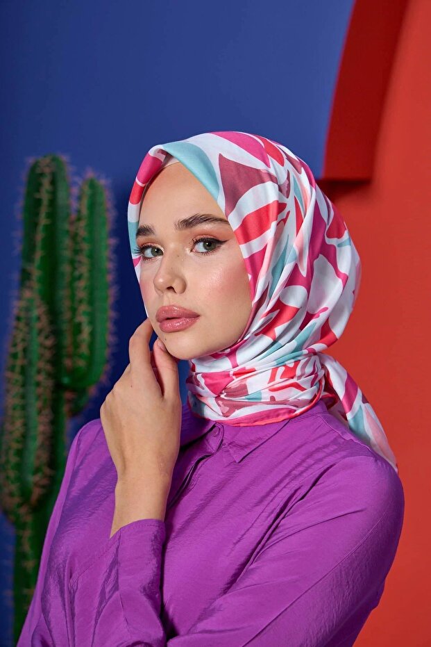 Eșarfă moale de colecție Marrakech Violet Red 1206-08 - 2