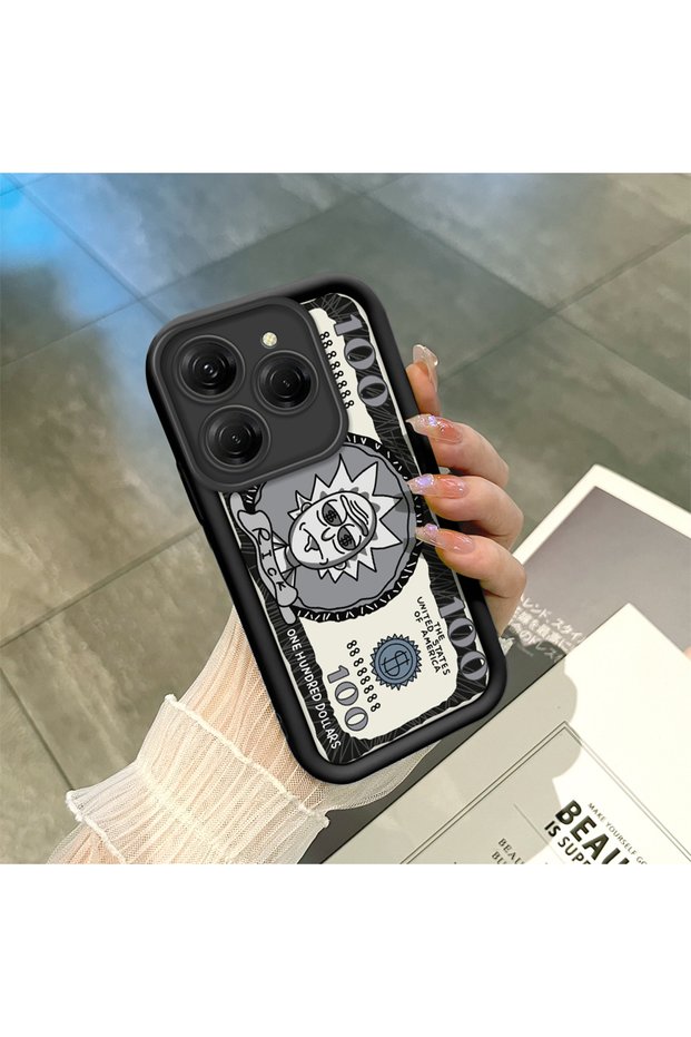 Tecno Spark 20 Pro 4g Compatible Black Silicone Fun Patterned Shock Absorbing Phone Case