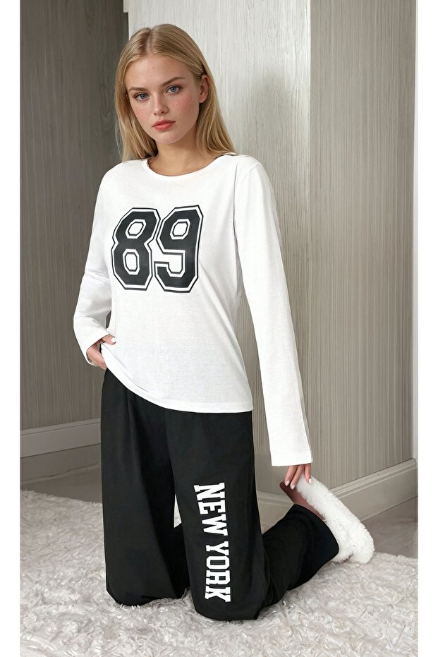 Newyork 89 Printed Single Jersey Pajama Set