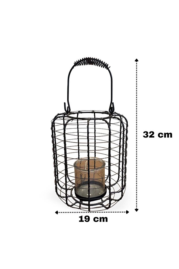 Metal Lantern - Siyah - 3