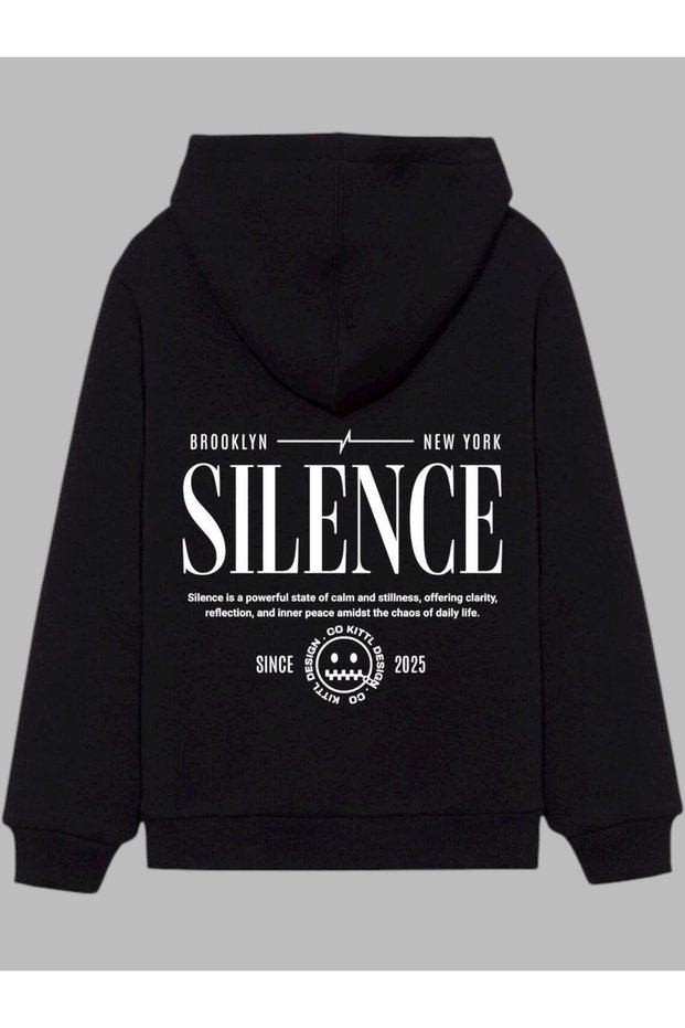 New Season Brooklyn Djital Printed 3 Yarn Cotton Hooded Sweatshirt