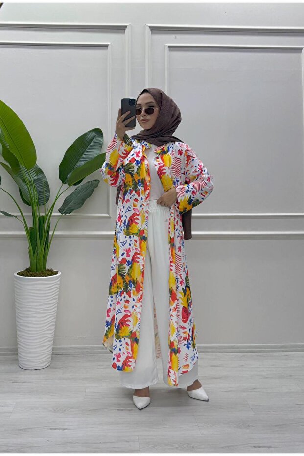 Flowered Pants Suit - 4