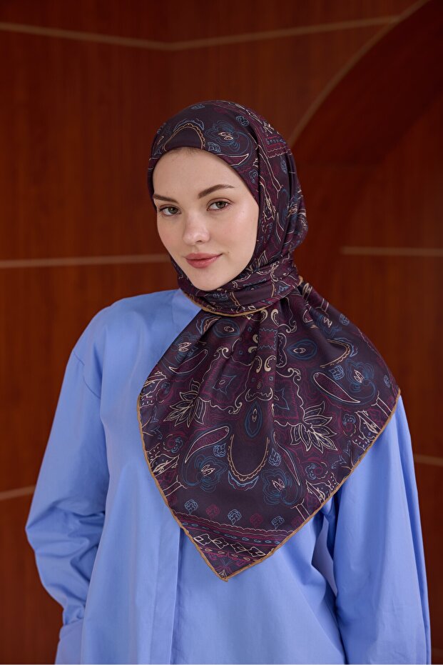 Eșarfă moale Winter Bloom 1243 Prune - 1