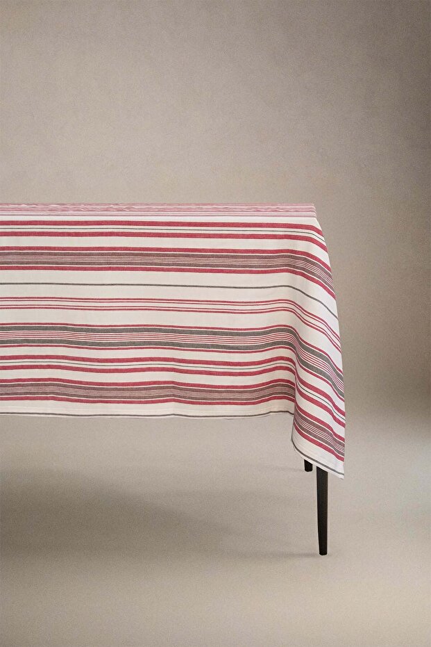 Striped Cotton Tablecloth 170X250 cm