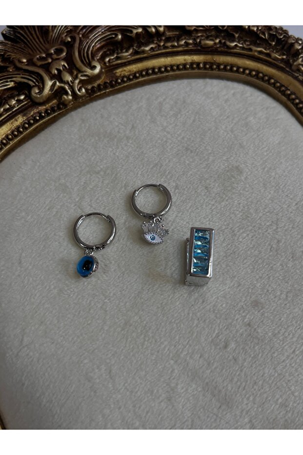 3lü nazar model küpe - 4