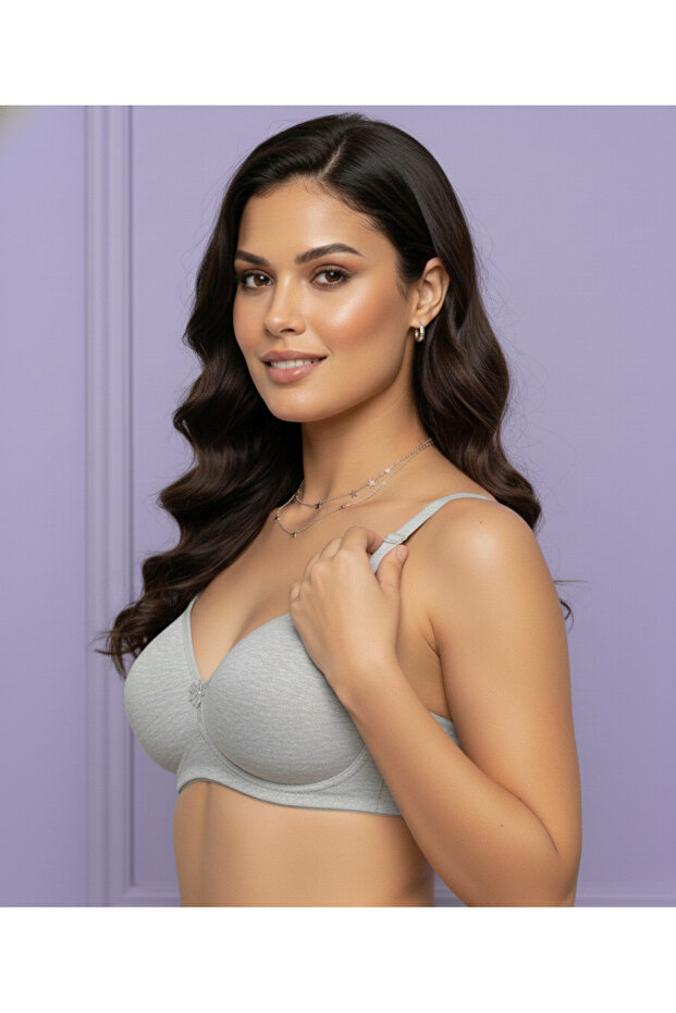 حمالة صدر مغطاة بدون أسلاك داخلية - 2