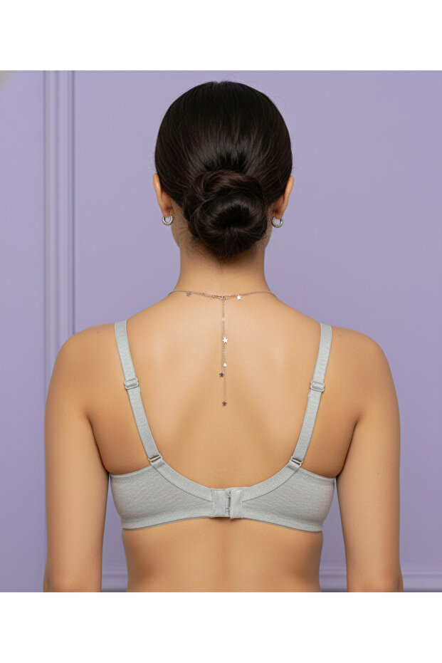 حمالة صدر مغطاة بدون أسلاك داخلية - 3