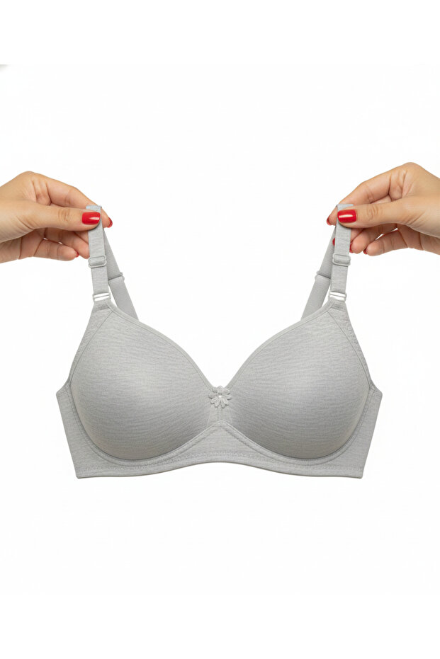 حمالة صدر مغطاة بدون أسلاك داخلية - 4