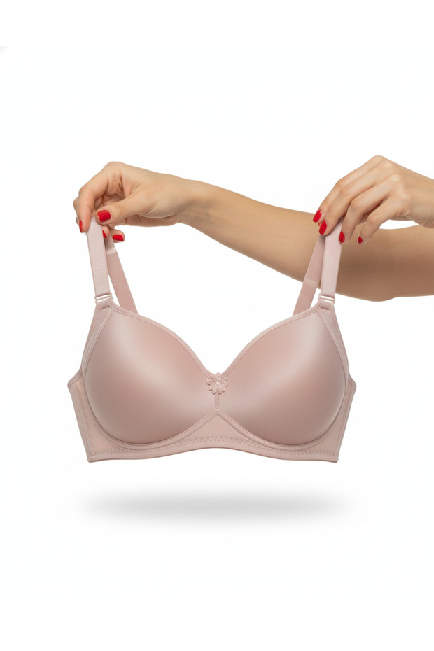 Covered Underwireless Push up Bra - 4