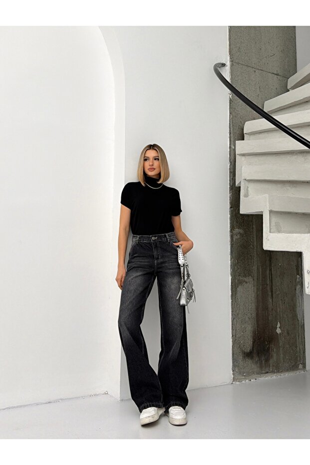 High Waist Full Fit Loose Leg Pants