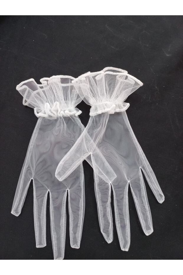 Bella Bridal Gloves Short White