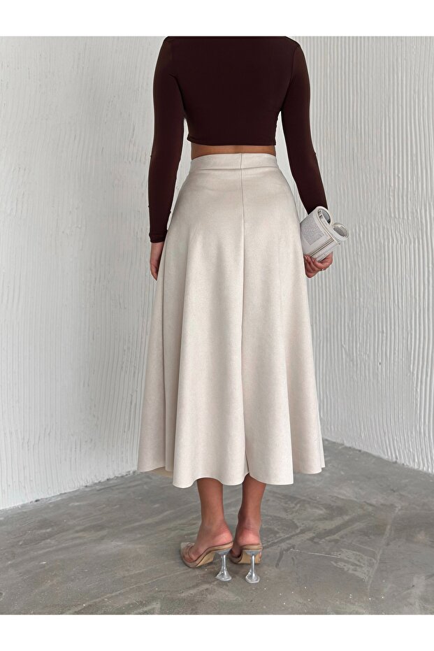 Süet Kloş Etek - 5