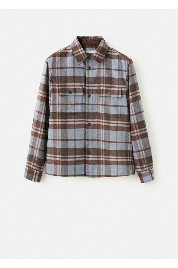 Cepli kareli gömlek ceket - 3