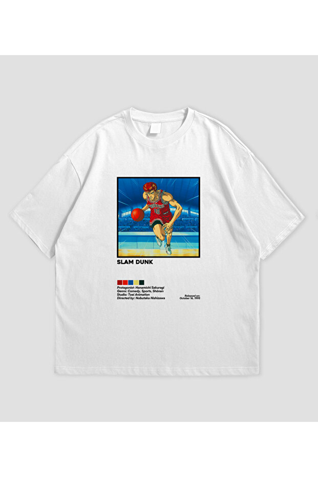 Slam Dunk Anime Printed Oversized Unisex T-Shirt