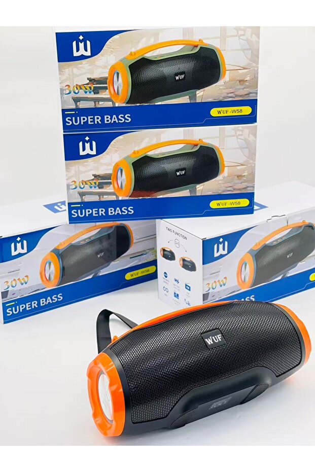 مكبر صوت بلوتوث محمول باللون الرمادي - 5