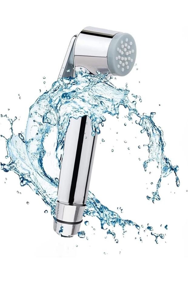 Handheld Shattaf Bidet Sprayer Heavy Duty Toilet Shower Spray for Bathroom & Diaper Cleaning Silver