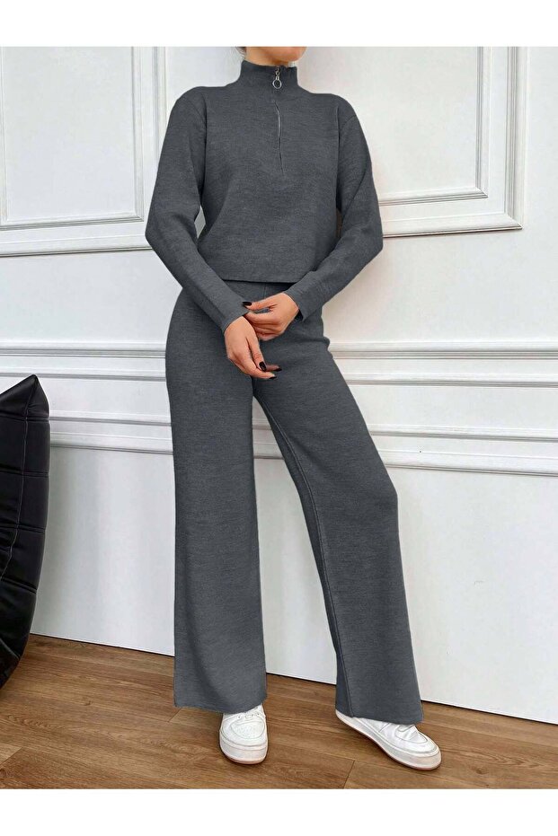 طقم تريكو بسحاب مكون من قطعتين - 6