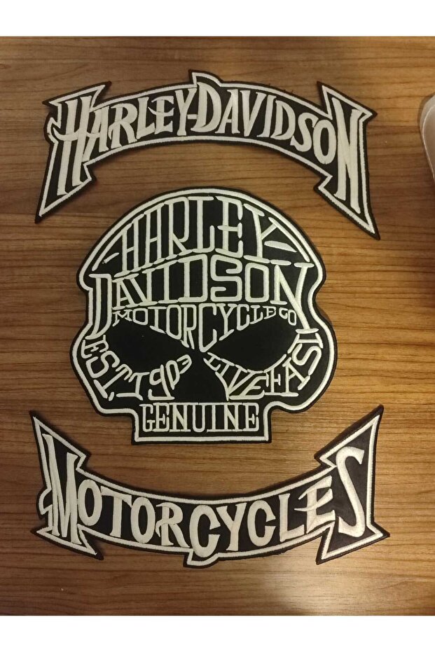 رقعة ظهر كبيرة الحجم بتصميم هارلي - 1