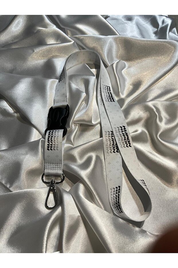 Kupon White New Model Neck Strap Lanyard, Matching Mirror Strap Lanyard, Keychain Lanyard Moto Accessory